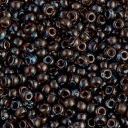 Miyuki seed beads 8/0 - Picasso transparent dark amber 8-4502